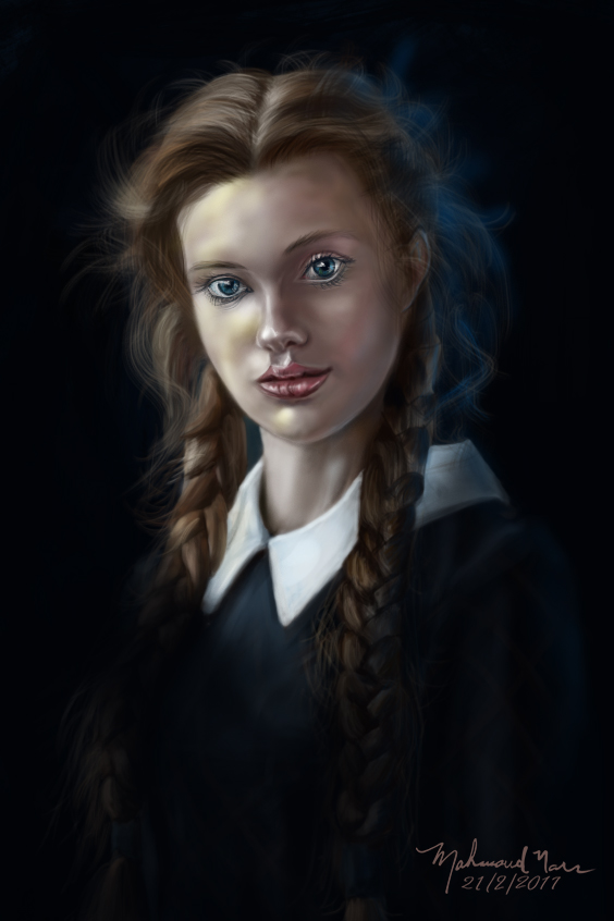 Student Girl Digital Painting