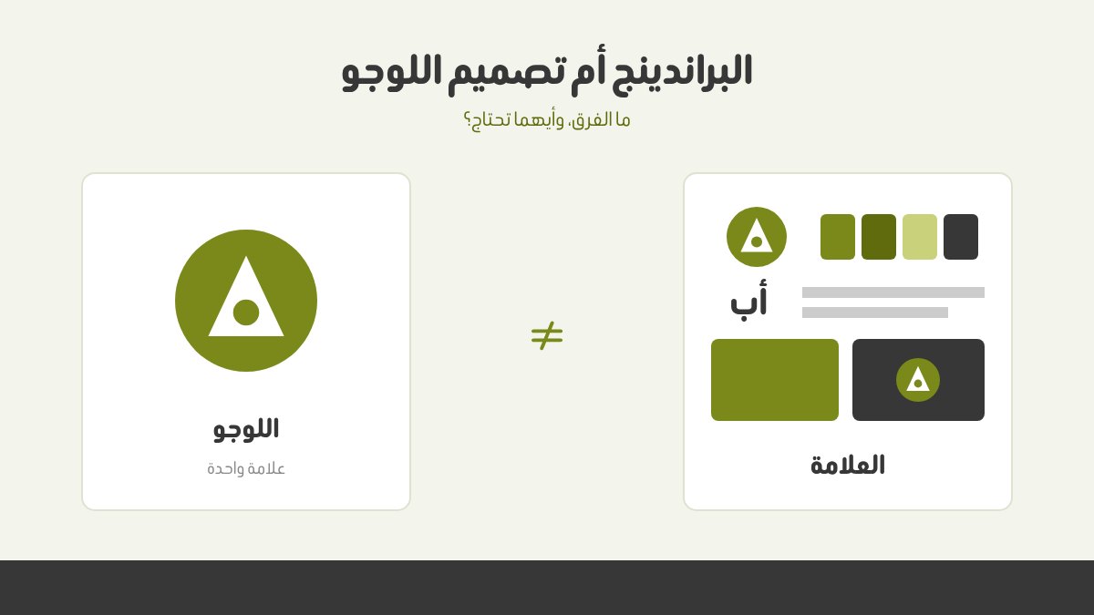 البراندينج أم تصميم اللوجو: ما الفرق، وأيهما تحتاج؟