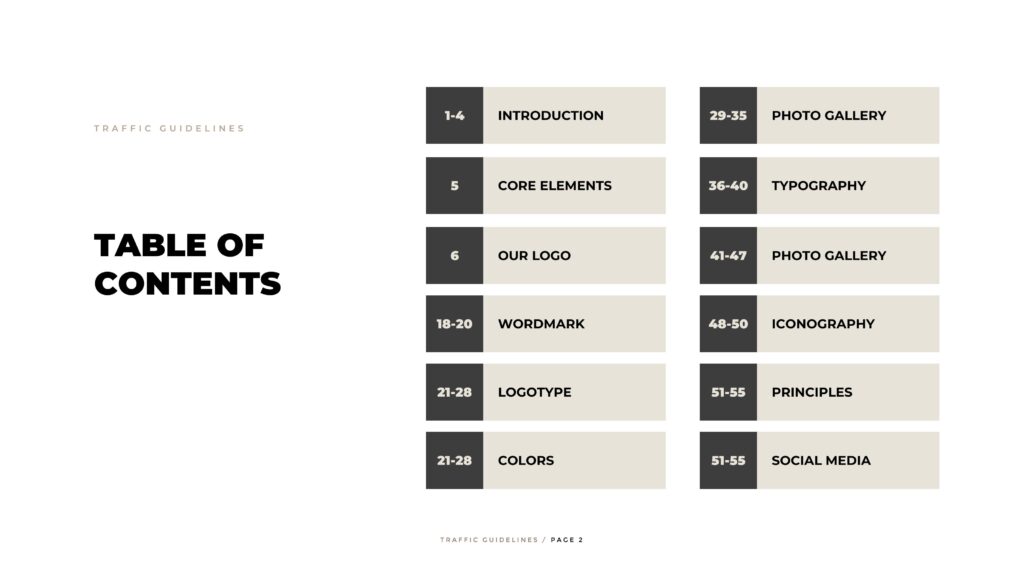 Traffic Logo Design & Guide Line